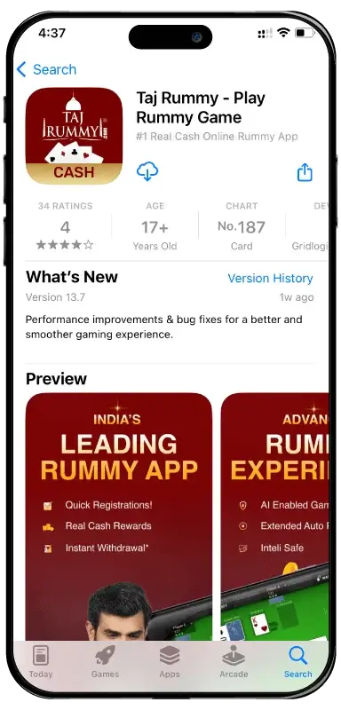 taj rummy ios app