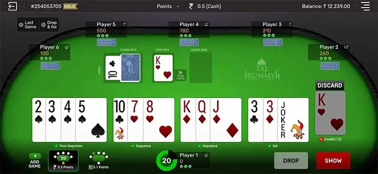 Show Valid & Invalid - Rummy Rules